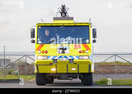 Airport Fire Truck am Flughafen Auckland, Neuseeland Stockfoto