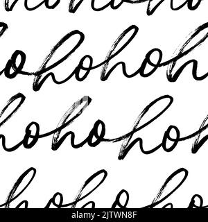 Nahtloses Muster mit Phrase ho ho ho. Stock Vektor