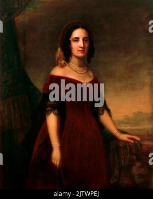 Porträt von Sarah Childress Polk, die Ehefrau und First Lady von Präsident James Polk war. Stockfoto