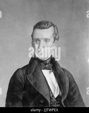 Ein Porträt von James Polk, dem elften Präsidenten der USA Stockfoto