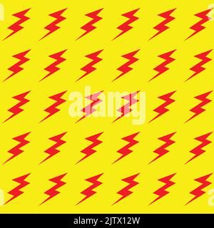 Lightning Bolt nahtlose Wiederholung Muster Vektor-Design Illustration Stock Vektor