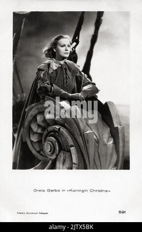 Greta Garbo in Queen Christina (1933) Holländische Postkarte, Nr. 591. Foto von Clarence Sinclair Bull Werbefoto. Stockfoto