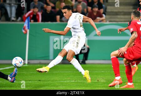 DFB Cup, 1. Runde, Rhein Energie Stadion Köln; Viktoria Köln - FC Bayern München; Jamal Musiala Stockfoto