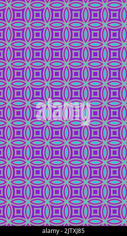 Magenta blaue Geometrie Muster Textur aus Kreisen Stockfoto