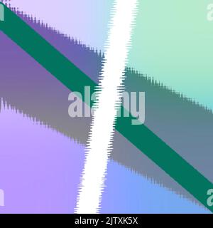 Ein abstraktes Hintergrundbild mit einer wellenförmigen Linie und einem Neonverlauf. Stockfoto