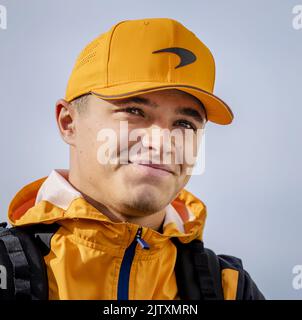 ZANDVOORT - Lando Norris (McLaren) während des freien Trainings 1. vor dem Großen Preis der Niederlande F1 auf dem Circuit van Zandvoort am 2. September 2022 in Zandvoort, Niederlande. ANP SEM VAN DER WAL Stockfoto