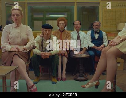 Der französische Versand Jahr: 2021 USA Regie: Wes Anderson Elisabeth Moss, Owen Wilson, Tilda Swinton, Fisher Stevens, Griffin Dunne Stockfoto