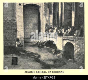 JÜDISCHE SCHULE IN TEHERAN aus dem Buch "Juden in vielen Ländern" von Adler, Elkan Nathan, 1861-1946; Jewish Publication Society of America Erscheinungsdatum 1905 Stockfoto