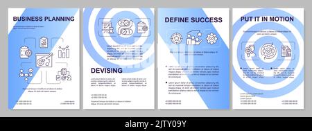 Business Planning blaue Broschüre Vorlage Stock Vektor