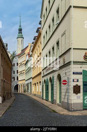 Fischmarkt (Fischmarktstraße), Görlitz (Görlitz), Deutschland Stockfoto