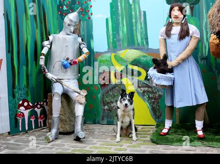 Norland, Großbritannien. 2.. September 2022. Das jährliche Vogelscheuche-Festival in Norland findet unter dem Motto „Kinderfavoriten“ statt. Norland, West Yorkshire, Großbritannien. Kredit: Barbara Cook/Alamy Live Nachrichten Stockfoto