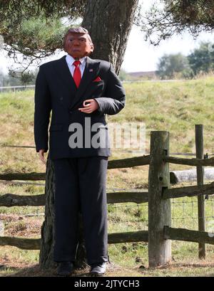 Norland, Großbritannien. 2.. September 2022. Das jährliche Vogelscheuche-Festival in Norland findet unter dem Motto „Kinderfavoriten“ statt. Norland, West Yorkshire, Großbritannien. Kredit: Barbara Cook/Alamy Live Nachrichten Stockfoto
