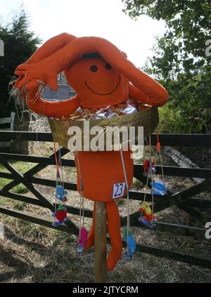 Norland, Großbritannien. 2.. September 2022. Das jährliche Vogelscheuche-Festival in Norland findet unter dem Motto „Kinderfavoriten“ statt. Norland, West Yorkshire, Großbritannien. Kredit: Barbara Cook/Alamy Live Nachrichten Stockfoto