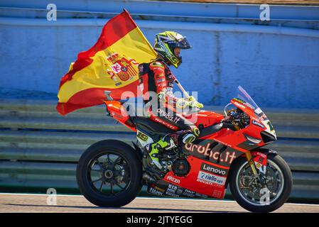 Alvaro Bautista Gewinner Super Bike Round Misano 2022 Stockfoto