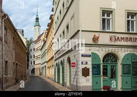 Fischmarkt (Fischmarktstraße), Görlitz (Görlitz), Deutschland Stockfoto