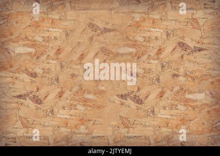 OSB-Platinentextur – Draufsicht und Nahaufnahme der OSB-Platinenoberfläche Stockfoto