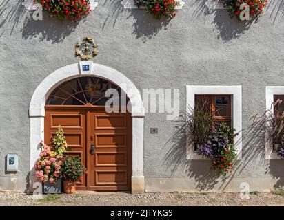 Portal, Steinweg, Nikolaivorstadt, Görlitz (Görlitz), Deutschland Stockfoto