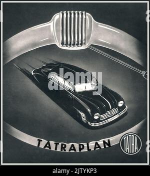 1951 T600 Sport Zurück Tatraplan Werbebroschüre Titelmagazin. Der Tatra ...