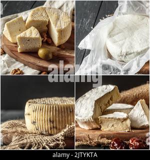 Sammlung von italienischem Käse Stockfoto