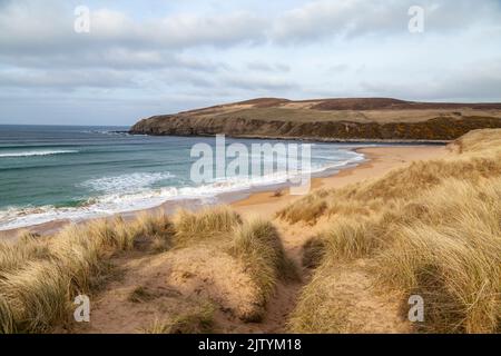 Melvich Beach an der Nordküste 500 im schottischen Hochland, Schottland Stockfoto