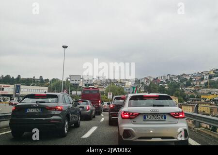 Italien, Autobahn der Seen, Autostrada dei laghi (Mailand-Como) - Grenze Chiasso Brogeda Stockfoto