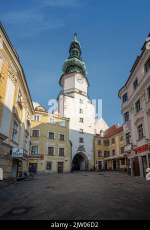 Michaelertor - Bratislava, Slowakei Stockfoto