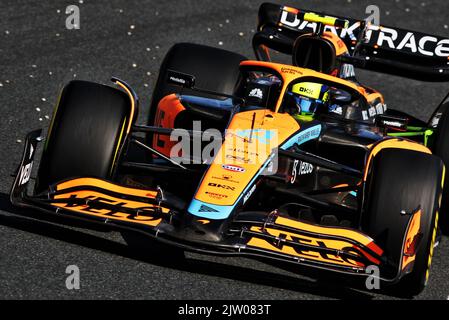 Zandvoort, Niederlande. 02. September 2022. Lando Norris (GBR) McLaren MCL36. Großer Preis der Niederlande, Freitag, 2.. September 2022. Zandvoort, Niederlande. Quelle: James Moy/Alamy Live News Stockfoto