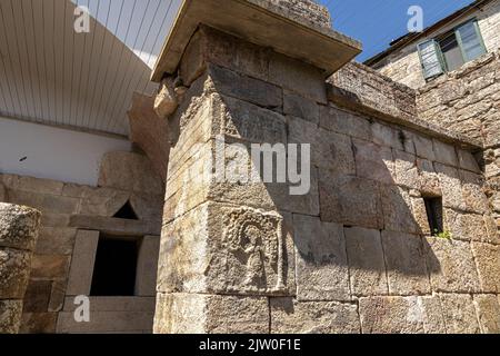 Boveda de Mera, Spanien. Der römische Tempel von Santalla oder Santa Eulalia, der Göttin Cybele gewidmet Stockfoto