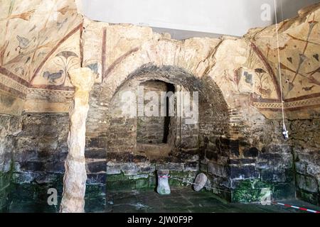 Boveda de Mera, Spanien. Der römische Tempel von Santalla oder Santa Eulalia, der Göttin Cybele gewidmet Stockfoto