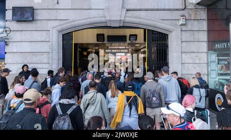 Ein weiterer Tag des Eisenbahnstreiks findet heute unter der Führung der Gewerkschaft GMT statt. Deutlich reduzierte Zugverbindungen ab 7am Uhr morgens. Abbildung: Reisen Stockfoto