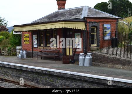 Wartezimmer Am Bahnhof Carrog Stockfoto