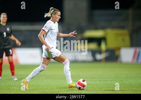 KARLOVAC, 02. SEPTEMBER: Ana-Maria Crnogorcevic aus der Schweiz beim Qualifikationsspiel der FIFA Frauen-Weltmeisterschaft 2023 zwischen Kroatien und der Schweiz im Branko Cavlovic-Cavlek-Stadion am 2. September 2022 in Karlovac, Kroatien. Foto: Matija Habljak/PIXSEL Quelle: Pixsell Foto- und Videoagentur/Alamy Live News Stockfoto