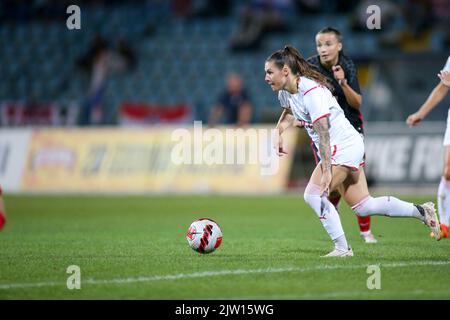 KARLOVAC, 02. SEPTEMBER: Ramona Bachmann aus der Schweiz beim Qualifikationsspiel der FIFA Frauen zur WM 2023 zwischen Kroatien und der Schweiz im Branko Cavlovic-Cavlek-Stadion am 2. September 2022 in Karlovac, Kroatien. Foto: Matija Habljak/PIXSEL Quelle: Pixsell Foto- und Videoagentur/Alamy Live News Stockfoto