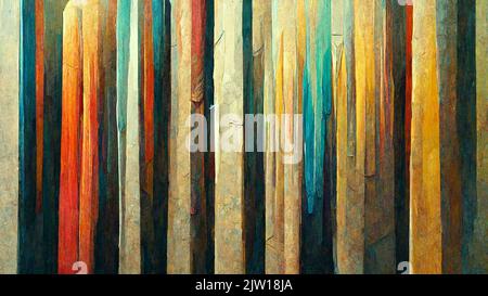 Künstlerische abstrakte Kunstwerke, Texturen Linien Streifenmuster Design für Wandposter, Teppich, Bereich Teppich, Abdeckung, Bettbezug, Vorhang, Kissen, Bettwäsche, Schal Stockfoto