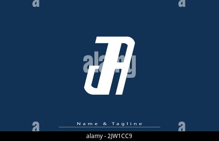 Buchstabenbuchstaben Initialen Monogramm Logo ja , AJ Stock Vektor