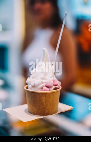 Dessert in einem schicken Restaurant Stockfoto