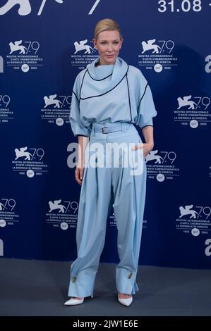 Cate Blanchett nimmt an der Fotoschau für „Tar“ beim Internationalen Filmfestival Venedig 79. am 01. September 2022 in Venedig, Italien, Teil. Foto: Paolo Cotello/imageSPACE/MediaPunch Stockfoto