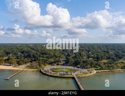 Der Pier von Fairhope, Alabama, an der Mobile Bay Stockfoto