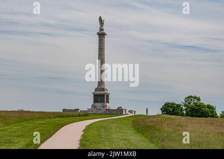 Weg zum Monument für den Staat New York, Antietam National Battlefield, MD, Sharpsburg, Maryland Stockfoto