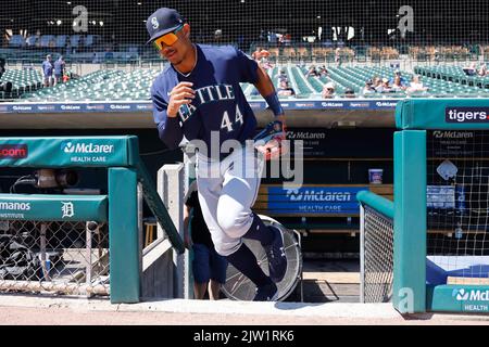 Seattle Mariners' J.P. Crawford takes a swing during an at-bat in a  baseball game, Monday, May 23, 2022, in Seattle. The Mariners won 7-6. (AP  Photo/Stephen Brashear Stock Photo - Alamy