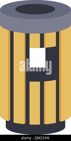 Outdoors container for throwing waste and litter Stock Vektor