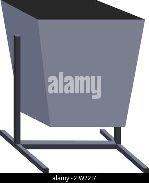 Traditioneller Metalleimer für Müllparkvektoren Stock Vektor