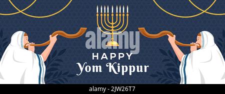 yom kippur horizontale Banner-Vorlage Illustration Stock Vektor