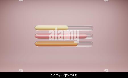 Zeitleiste Unterschied Folie 3D Rendering Stockfoto