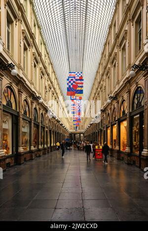 Royal Saint-Hubert Gallerien, Queen's Gallery, Ilot Sacre, Brüssel, Belgien Stockfoto