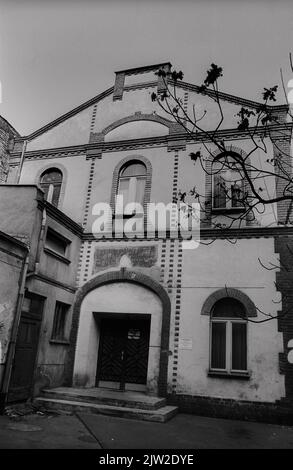 DDR, Berlin, 5. 4. 1988, Jüdisches Gebetshaus in der Brunnenstraße (Ecke Anklamer Straße) Stockfoto