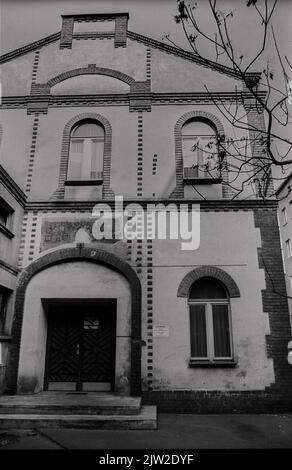 DDR, Berlin, 5. 4. 1988, Jüdisches Gebetshaus in der Brunnenstraße (Ecke Anklamer Straße) Stockfoto