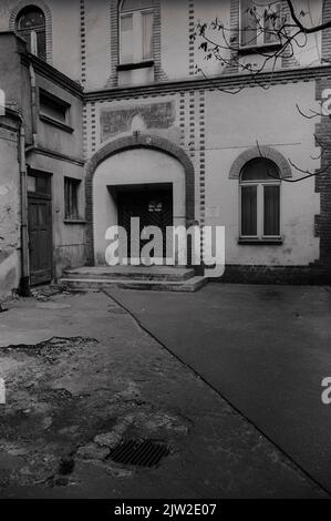 DDR, Berlin, 5. 4. 1988, Jüdisches Gebetshaus in der Brunnenstraße (Ecke Anklamer Straße) Stockfoto