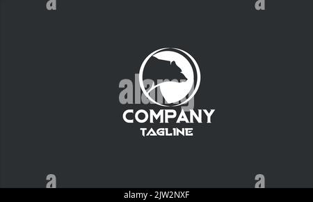 Vorlage mit minimalem Bären-Logo Stock Vektor