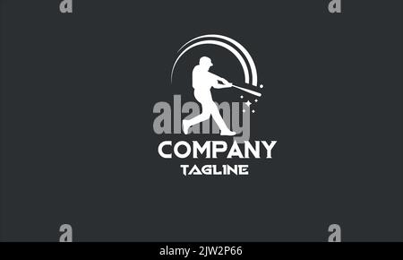 Vorlage mit minimalem Baseballlogo Stock Vektor